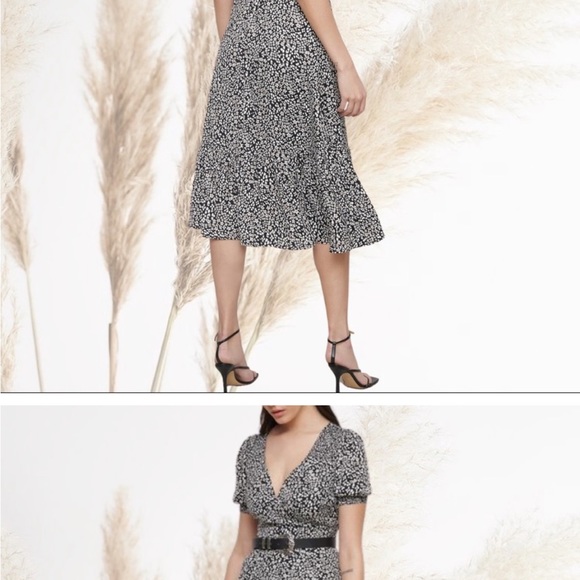 DYNAMITE | Miranda MIDI Wrap Dress - Picture 3 of 7